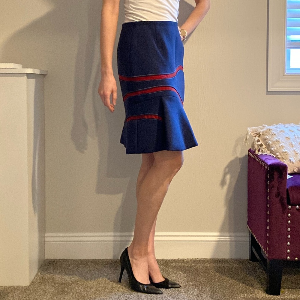 Carolina Herrera Sample Wave Flounce Skirt